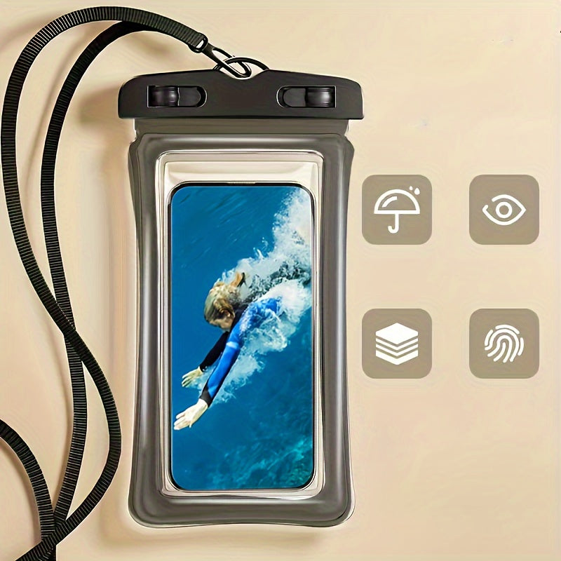 Waterdichte Telefoonhoes met Nekband voor Strand en Reizen – Duurzame PVC Smartphone Case voor 20-32 cm Apparaten