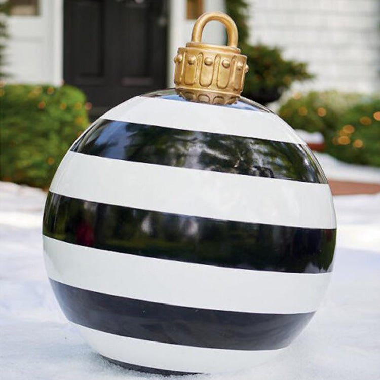 Opblaasbare Kerstbal Buiten Decoratie 60cm – Weerbestendige PVC Kerstdecoratie