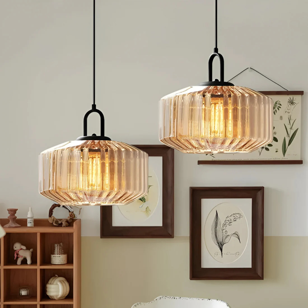 Mireta - Retro Gekleurd Glazen Hanglamp