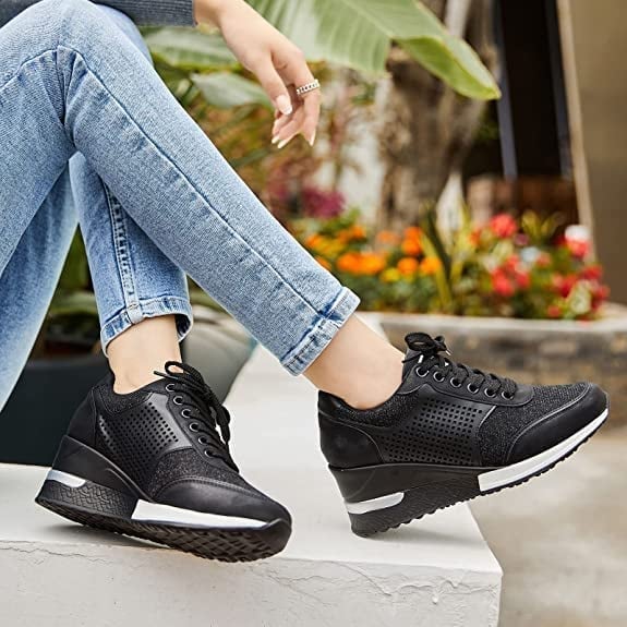 Hoge Hak Sneakers met Wedge