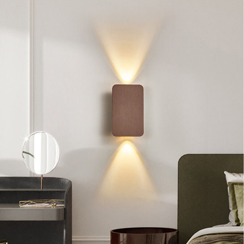 Noordse Minimalistische Glazen Rechthoekige LED Wandlamp 2-Licht