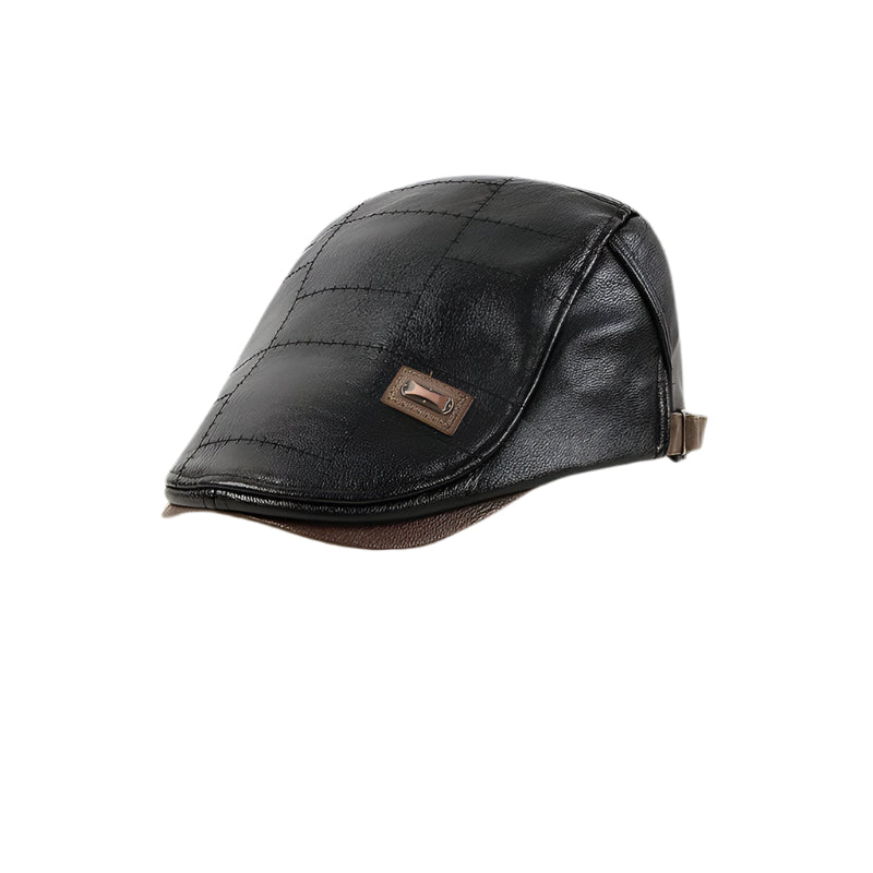 ElderLux Pluche Leren Baret | Gezellige elegantie voor een warme winterervaring