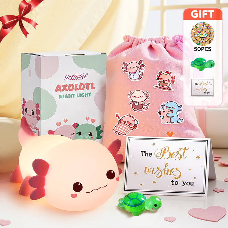 LuxeLumière Axolotl Nachtlamp | Schattige squishy lamp voor een betoverende sfeer