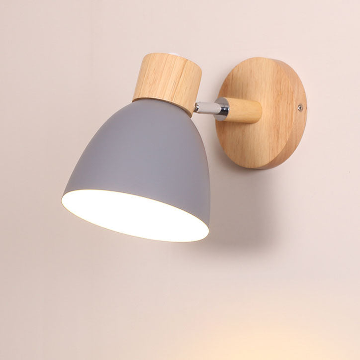 Modern Minimalistische Houten Conus LED Wandlamp | 1-Lamp