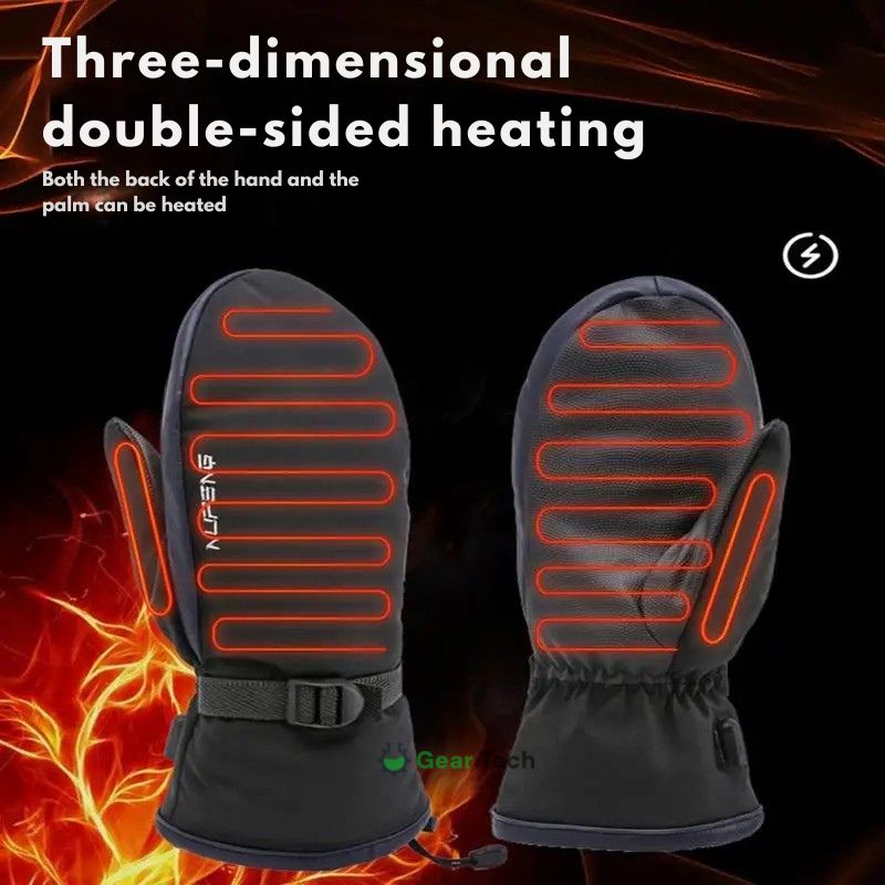 USB-elektrische verwarmde handschoenen | Plug-and-Play, dubbele verwarming, waterdicht ontwerp, geschikt voor skiën, wandelen en dagelijkse winterbescherming