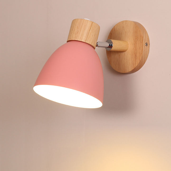 Modern Minimalistische Houten Conus LED Wandlamp | 1-Lamp
