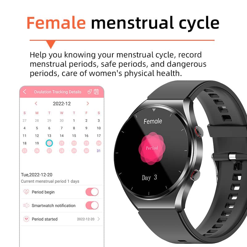 Ein-Klick Bloedglucose Bloeddruk EKG/EKG HRV Hartbewaking Suga Pro Gezondheids Smartwatch