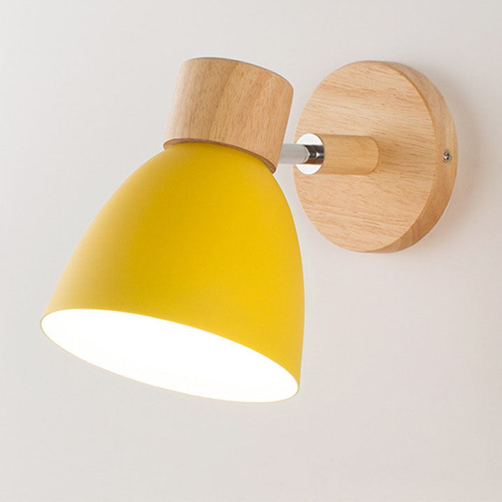 Modern Minimalistische Houten Conus LED Wandlamp | 1-Lamp