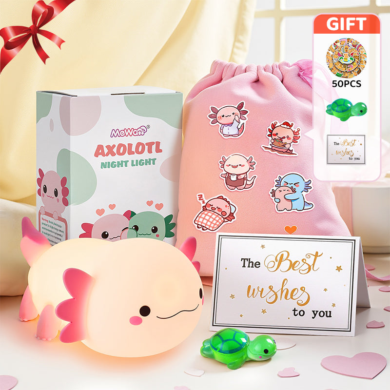 LuxeLumière Axolotl Nachtlamp | Schattige squishy lamp voor een betoverende sfeer