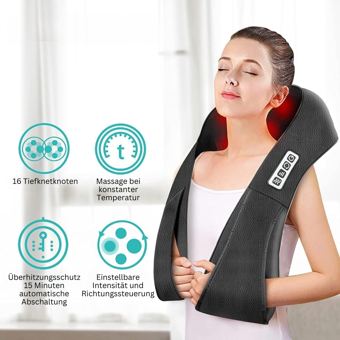 Shiatsu-Massagekussen met Infrarood - FlowRelief