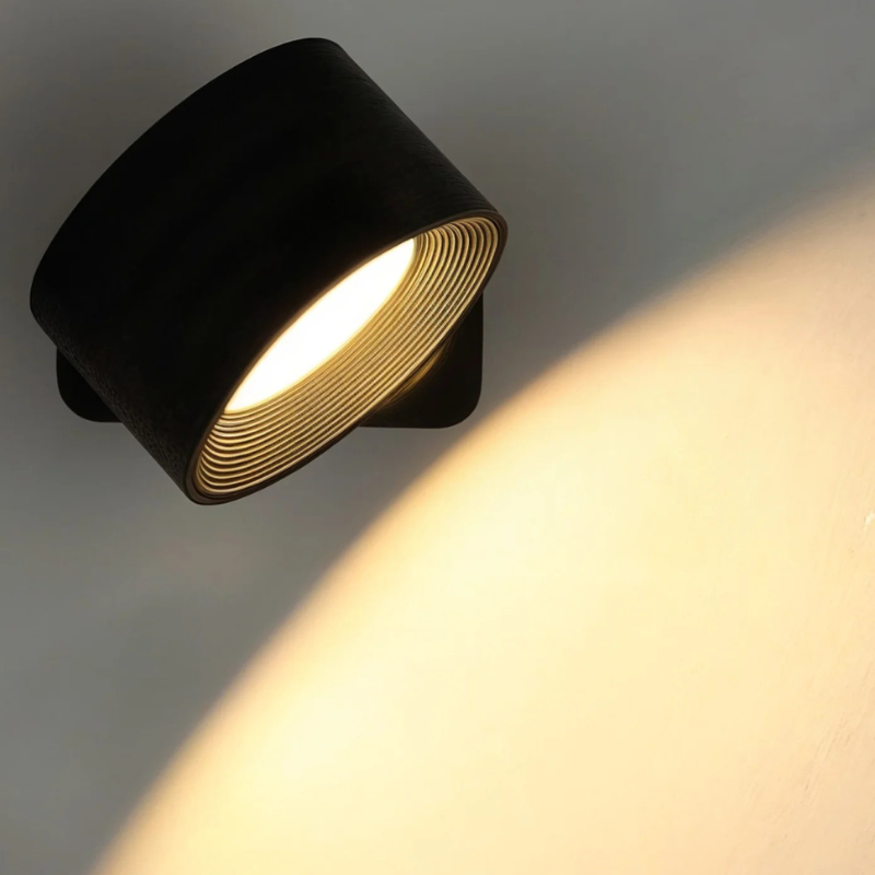 LuxeLumen Draadloze Dimbare LED Wandlamp | 360° draaibaar voor optimale verlichtingservaring