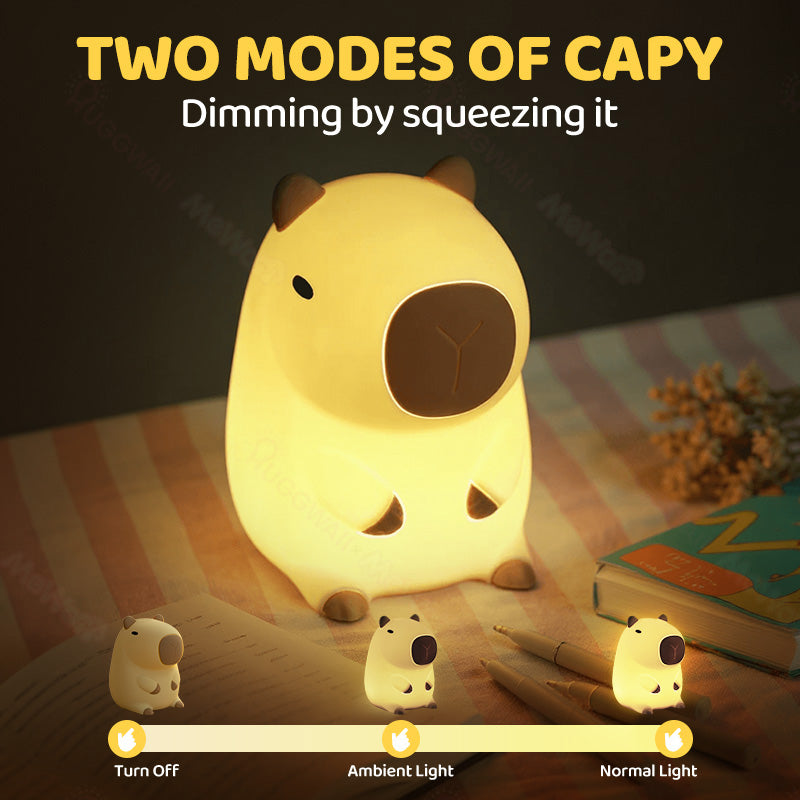 SquishBara | Capybara Squishy Nachtlampje Ideaal Cadeau voor Alle Leeftijden