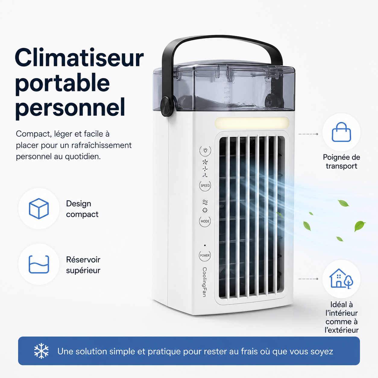 Persoonlijke draagbare airconditioner