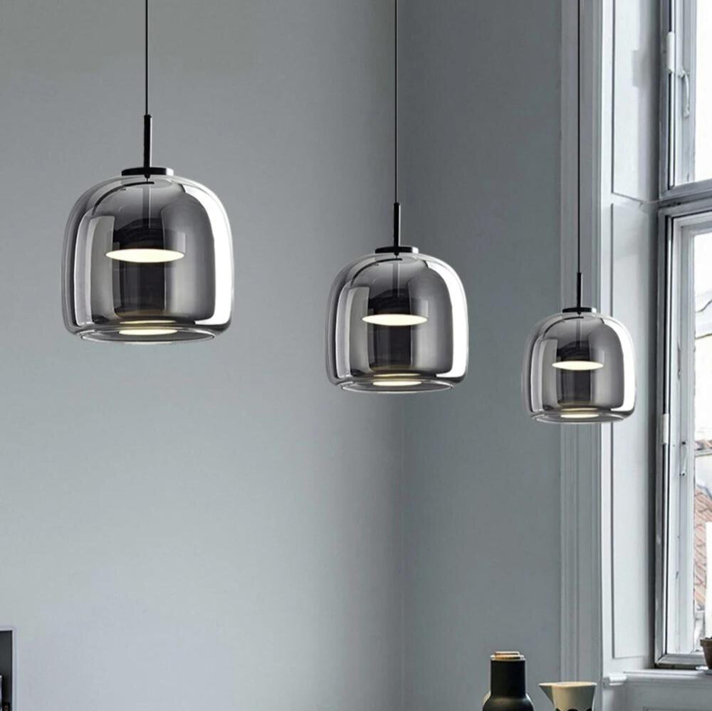 Noordse Zwarte Glazen Hanglamp