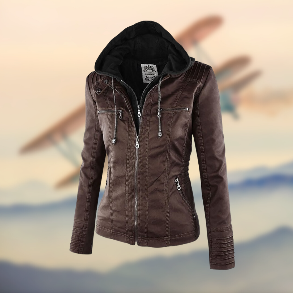 Karolina | Leren jack met stijlvol ontwerp