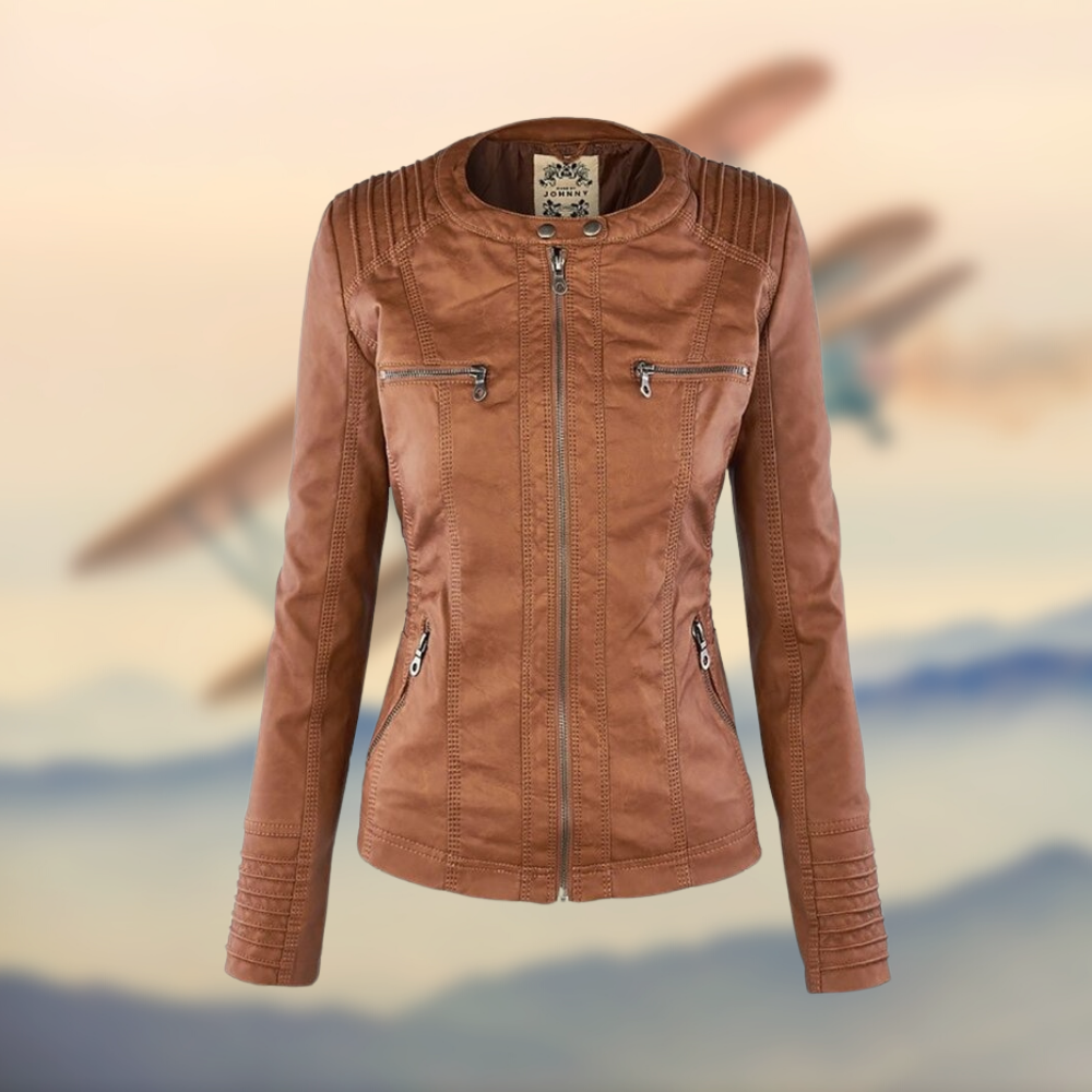 Karolina | Leren jack met stijlvol ontwerp
