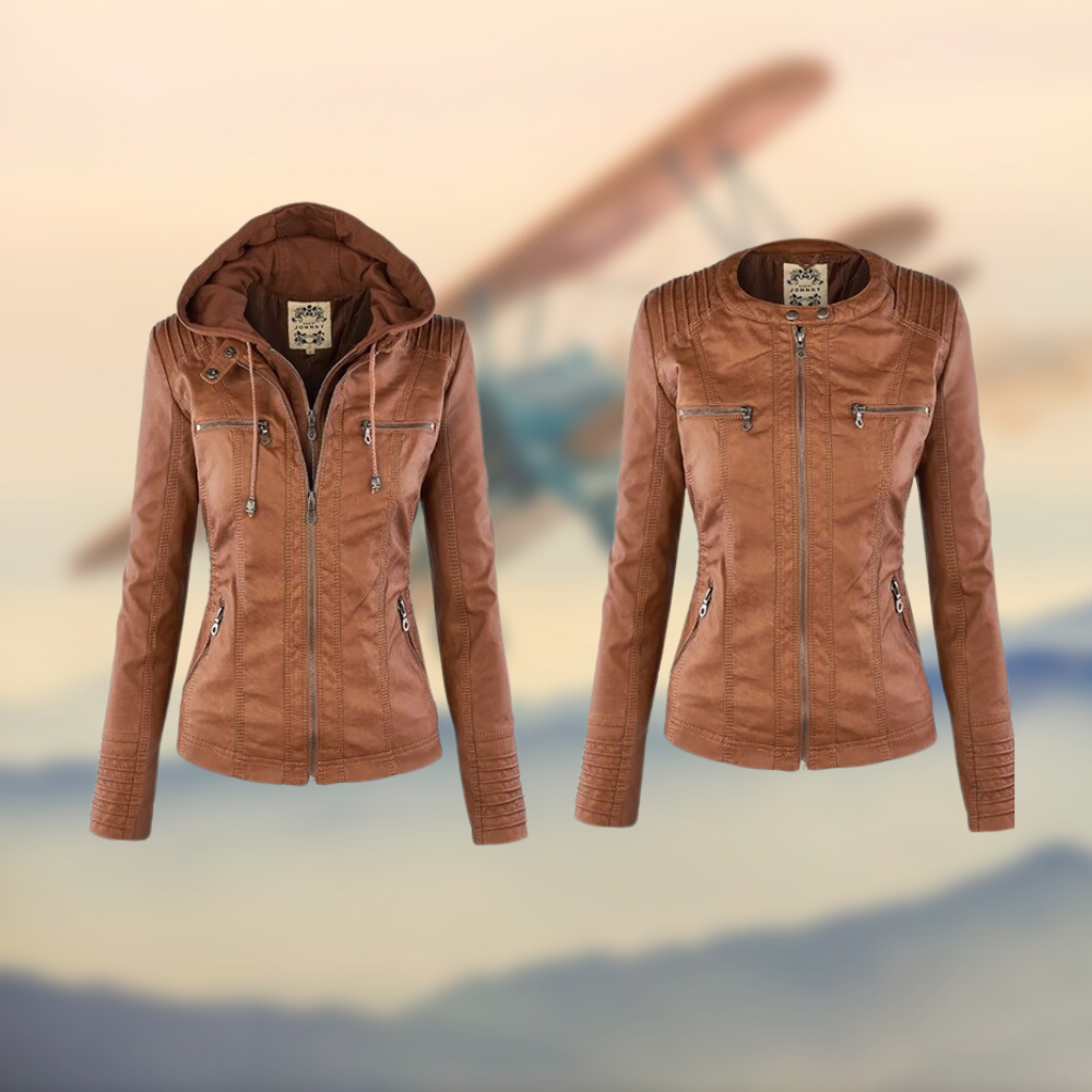 Karolina | Leren jack met stijlvol ontwerp
