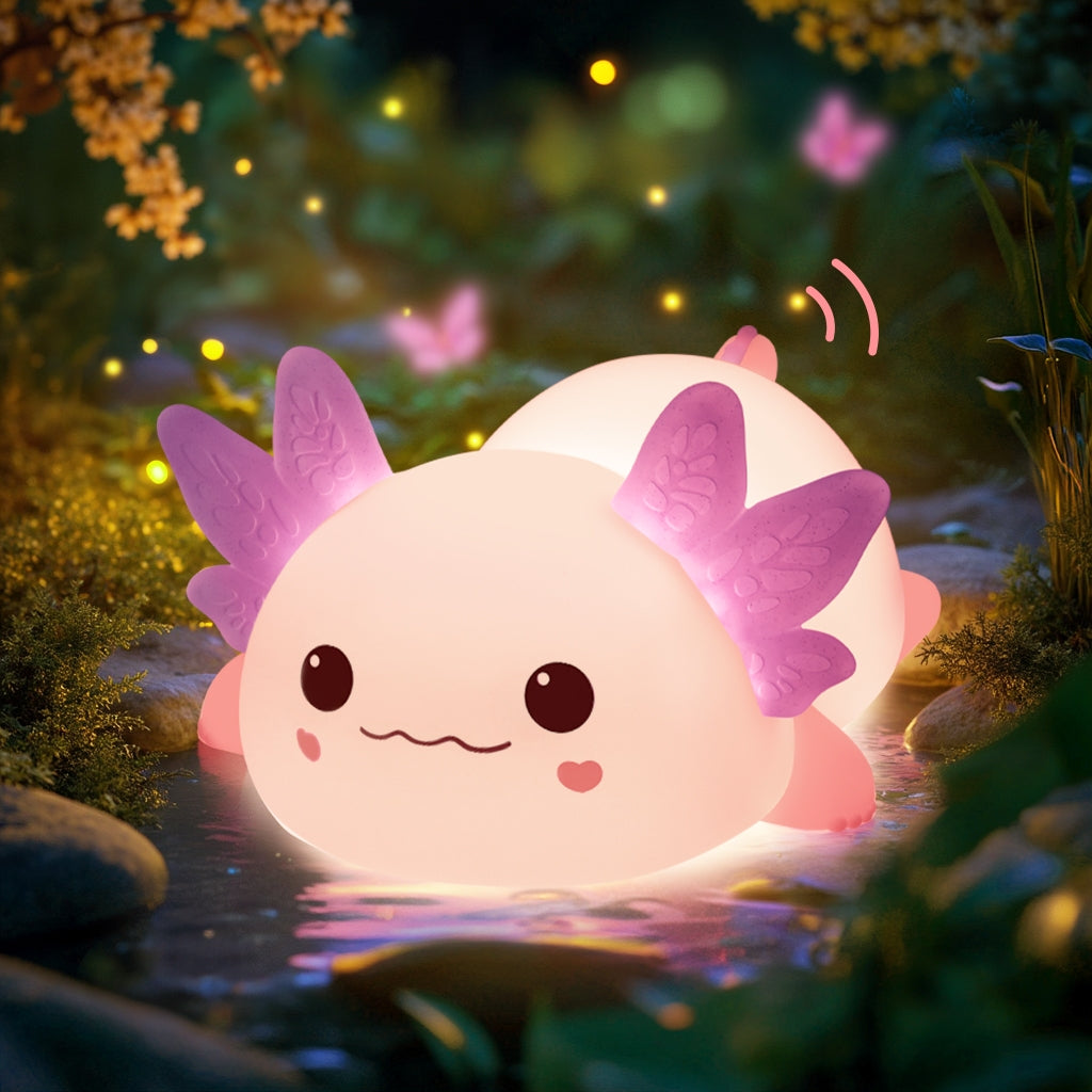 LuxeLumière Axolotl Nachtlamp | Schattige squishy lamp voor een betoverende sfeer