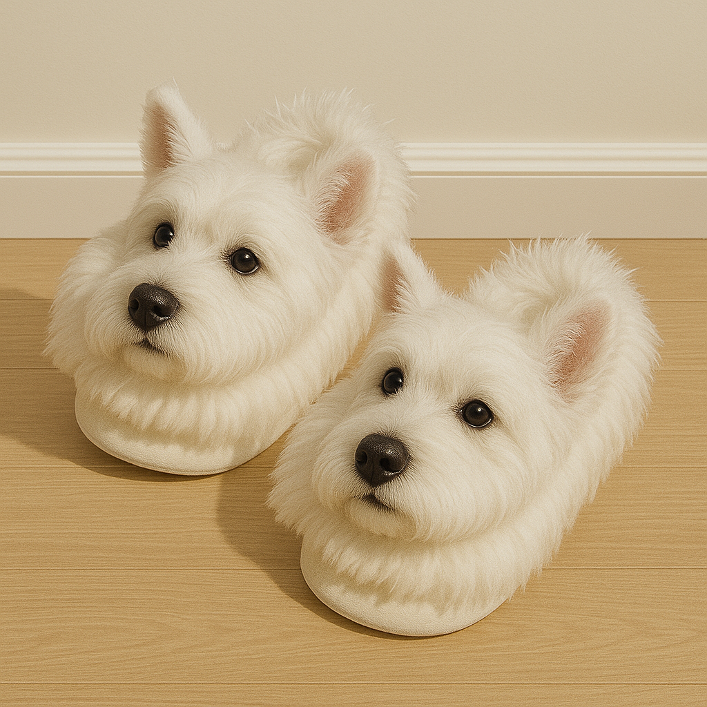 Pawtastic | Super Realistische Hond Pluche Slippers voor Ultiem Comfort