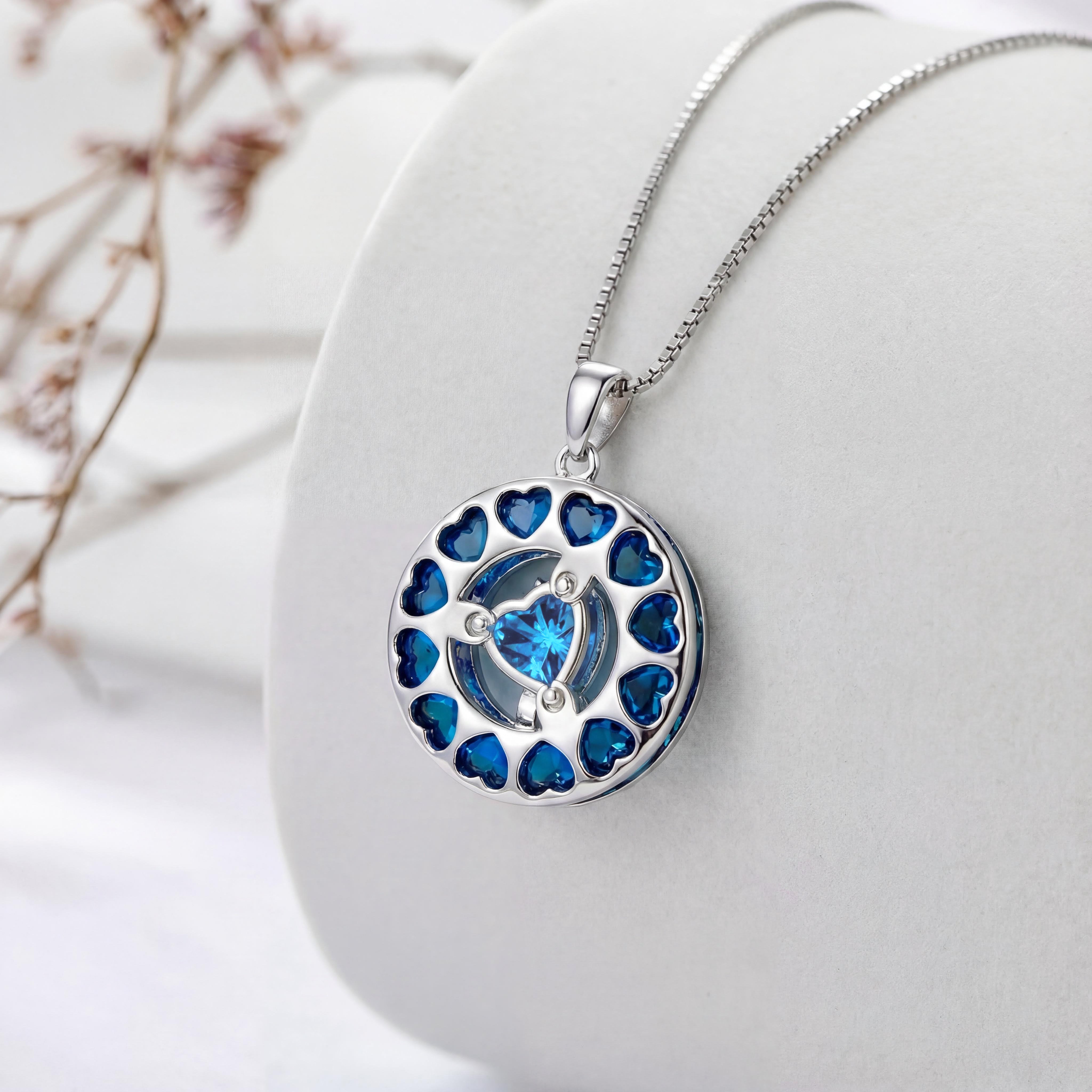 Lunara | 18K Goud Geplateerde Geboortesteen Ketting Maansster Ontwerp