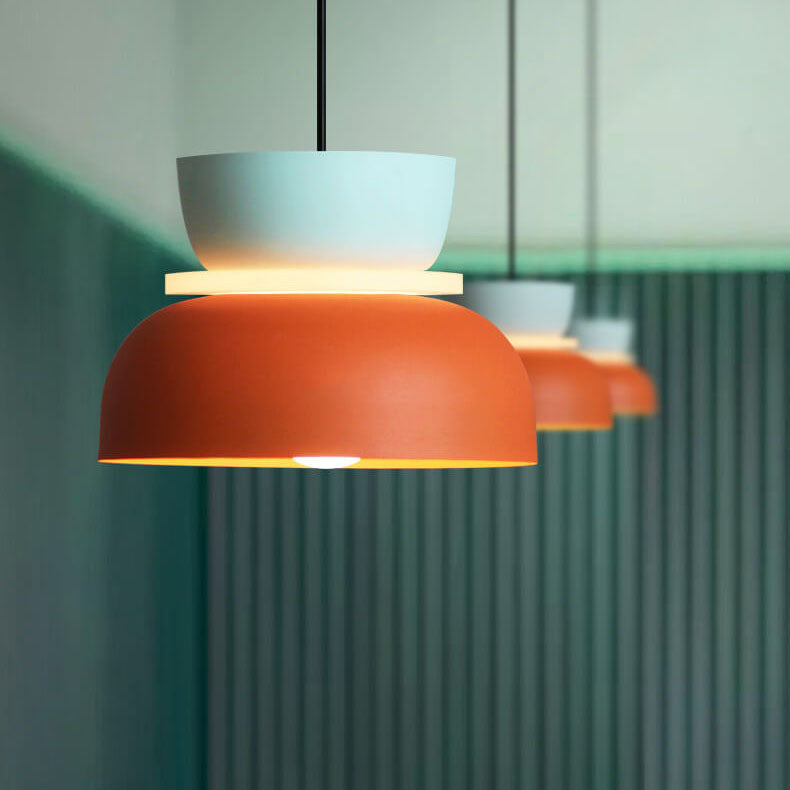 Nordic Zinklegering Dubbel-Tone Koepel Hanglamp LED 1-Licht