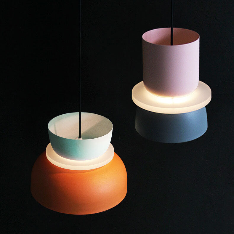 Nordic Kleurige Macaron 1-Licht LED-Pendelleuchte