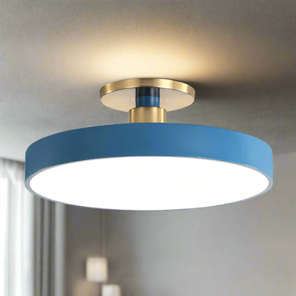 Ronde Plafondlamp Nordic Style Acryl Slaapkamer LED Semi-Coil Plafondlamp