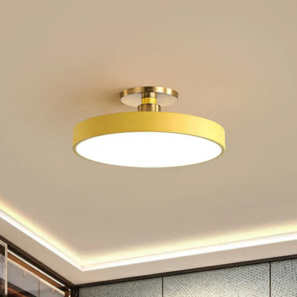 Ronde Plafondlamp Nordic Style Acryl Slaapkamer LED Semi-Coil Plafondlamp