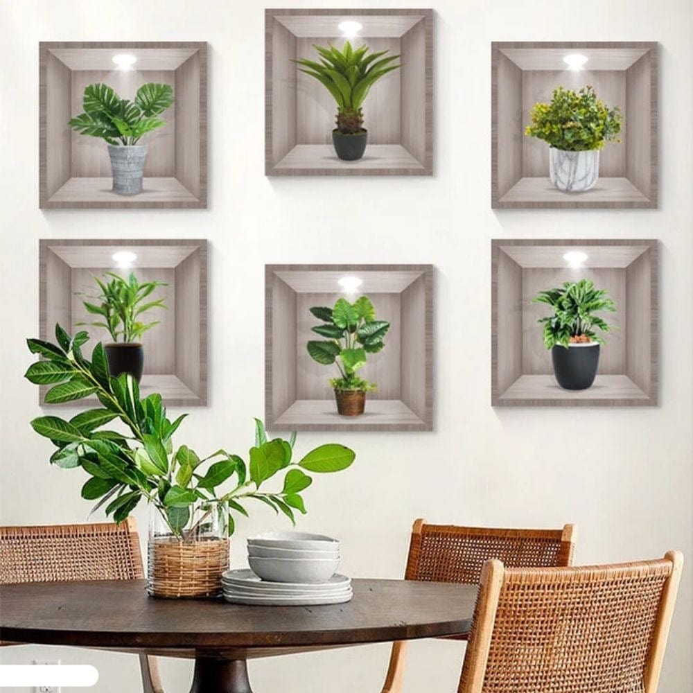 50% KORTING | 3D Groene Planten Muurstickers