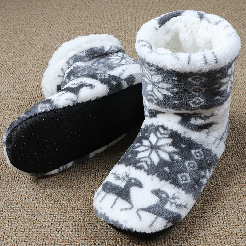 Warme Kerst-Huispantoffels van Koraalfleece