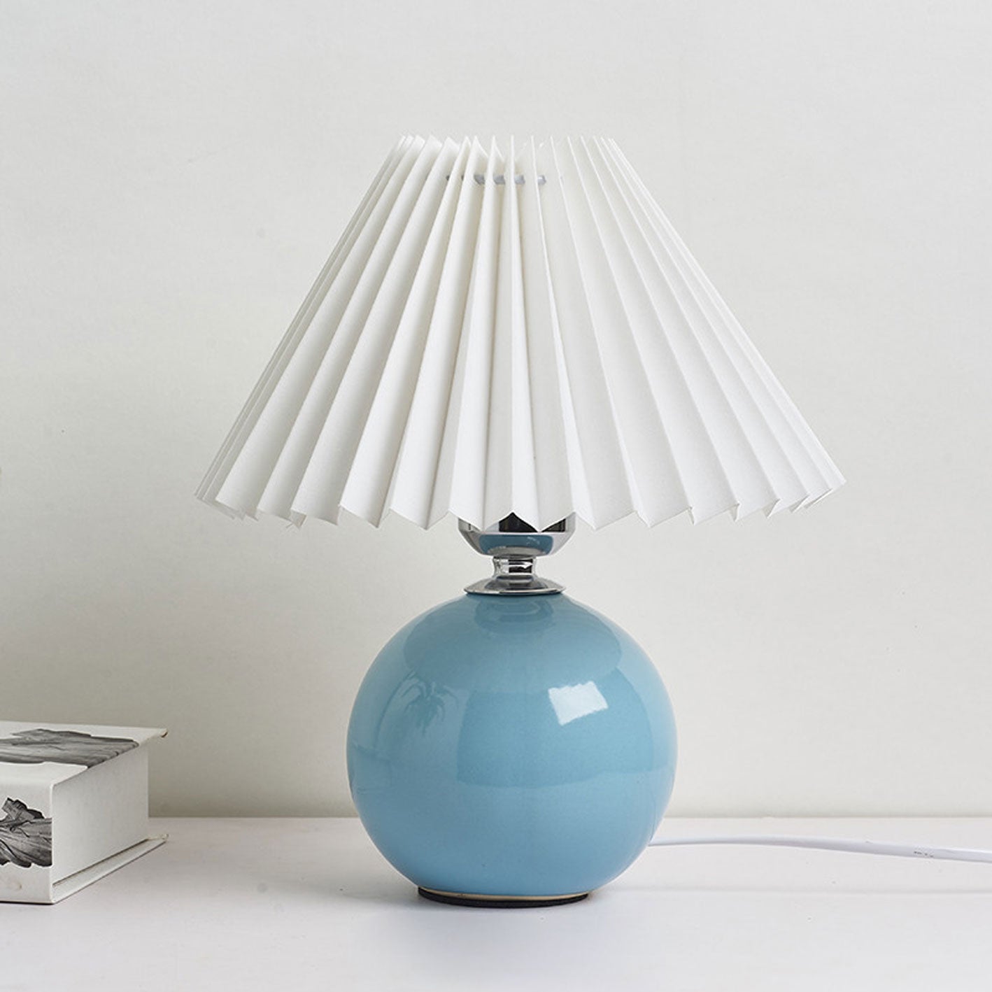 Nordic Ceramic Pleated Table Light | 1-Lamp