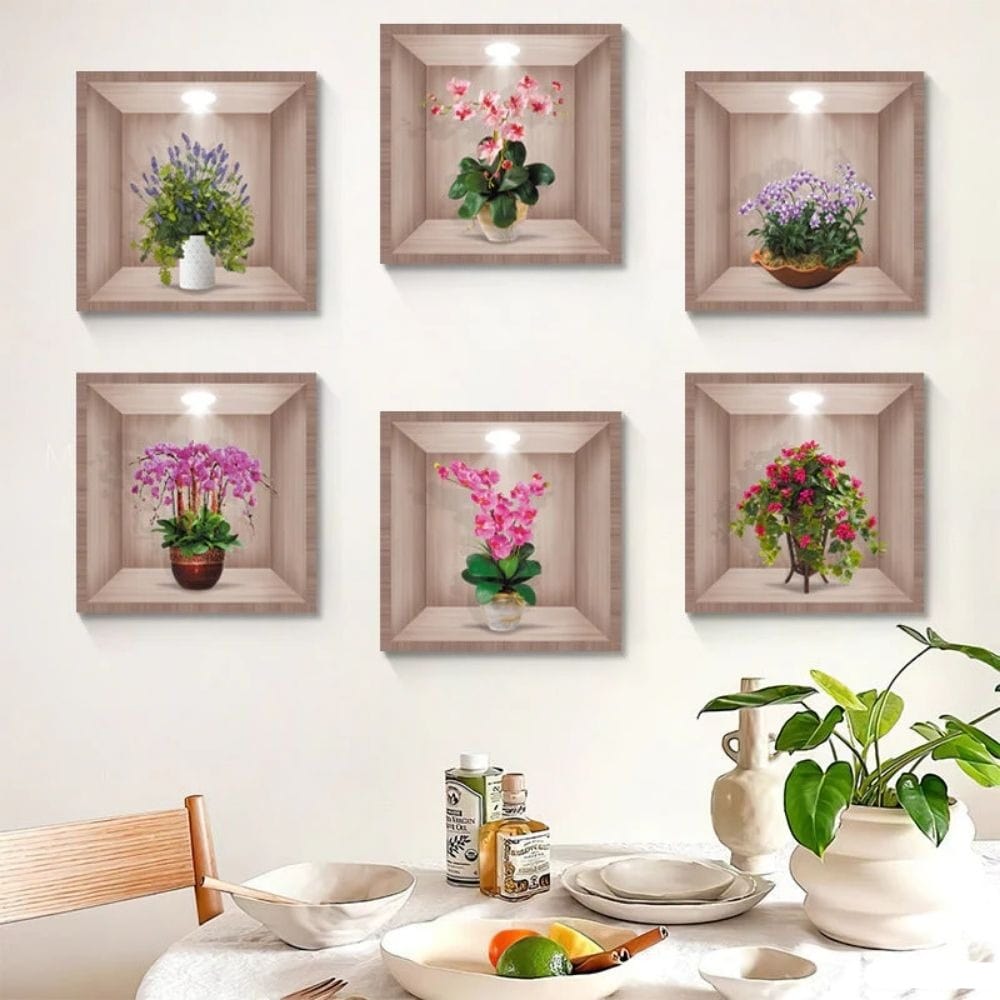 50% KORTING | 3D Groene Planten Muurstickers