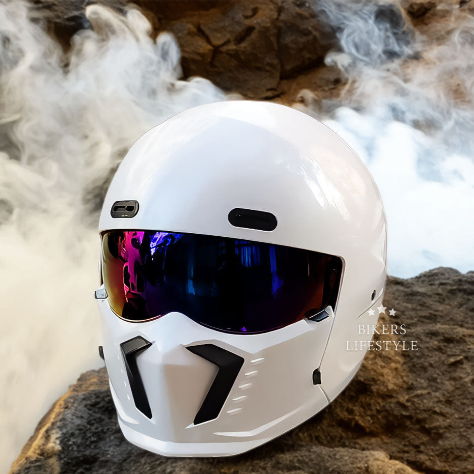 Retro Klassieke Motorhelm DOT- en ECE-goedgekeurd Tijdloos Ontwerp