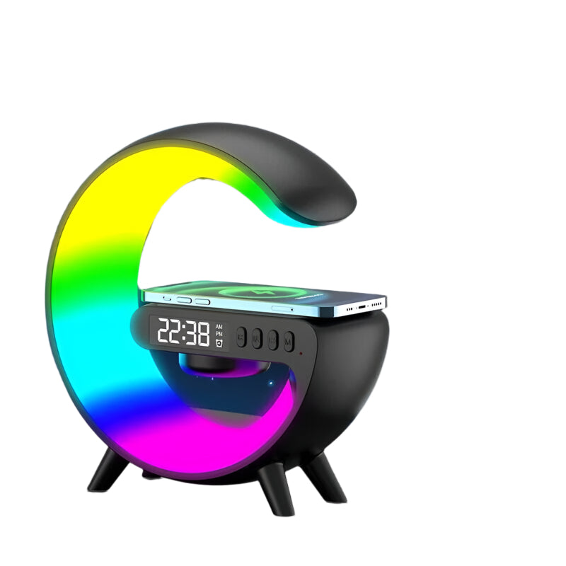 LuxAura Luxe Bluetooth Speaker | Draadloze speaker met sfeerverlichting en klokfunctie