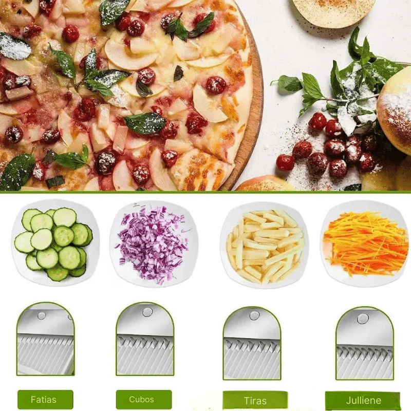 CulinaryElite Multifunctionele Snijder | RVS bladen voor snelle en precieze sneden