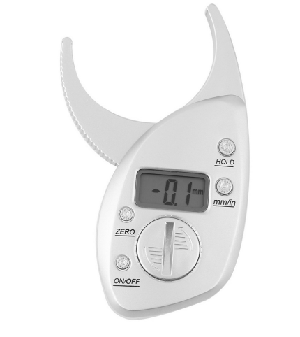 Digitale lichaamsvetmeter, huidplooimeter, LCD-display, analyzer, meetlint, slankheidsweegschaal, gewichtsverlies, antisliphandgreep