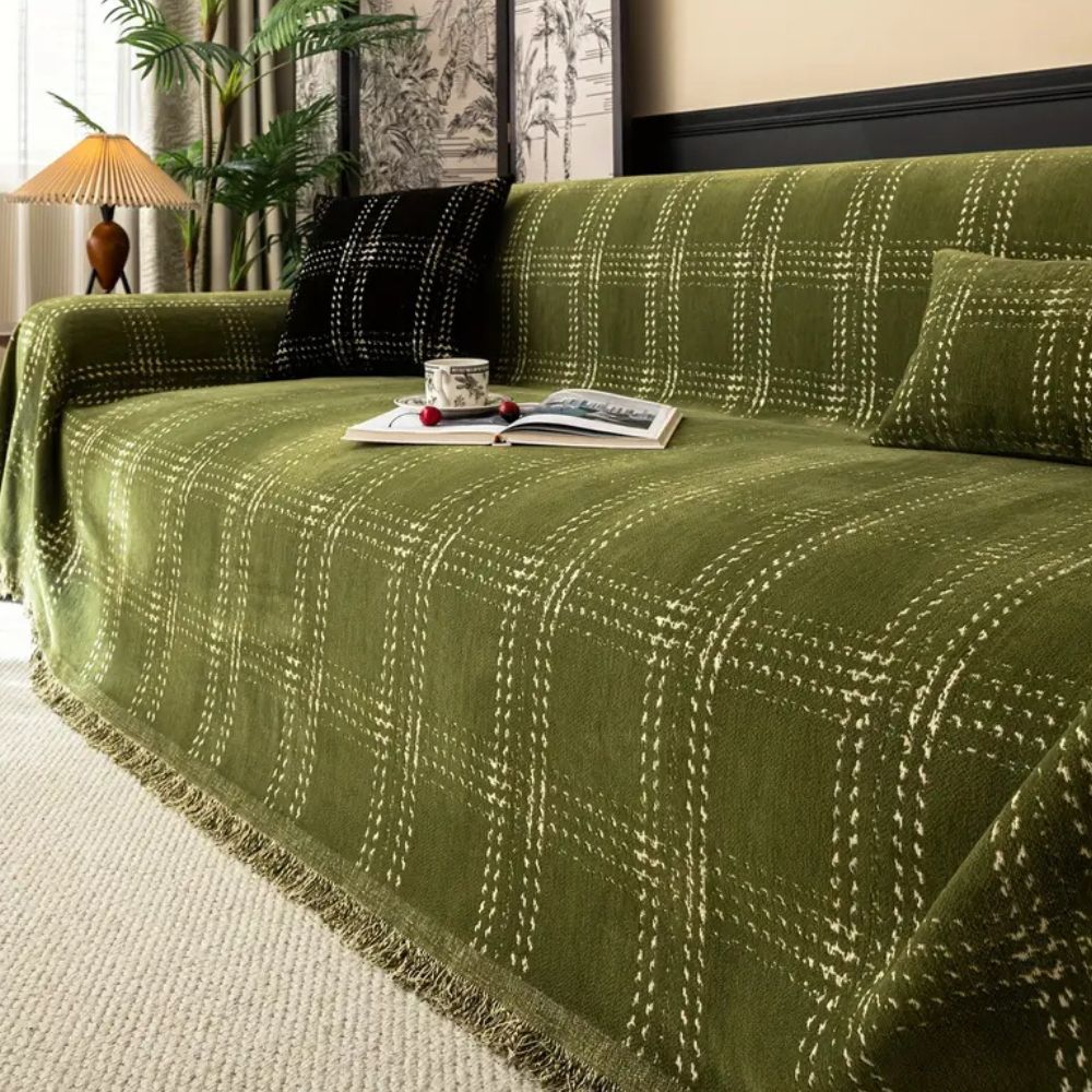 Bankbeschermer met Ruitpatroon – Beschermende Bankhoes voor de Sofa