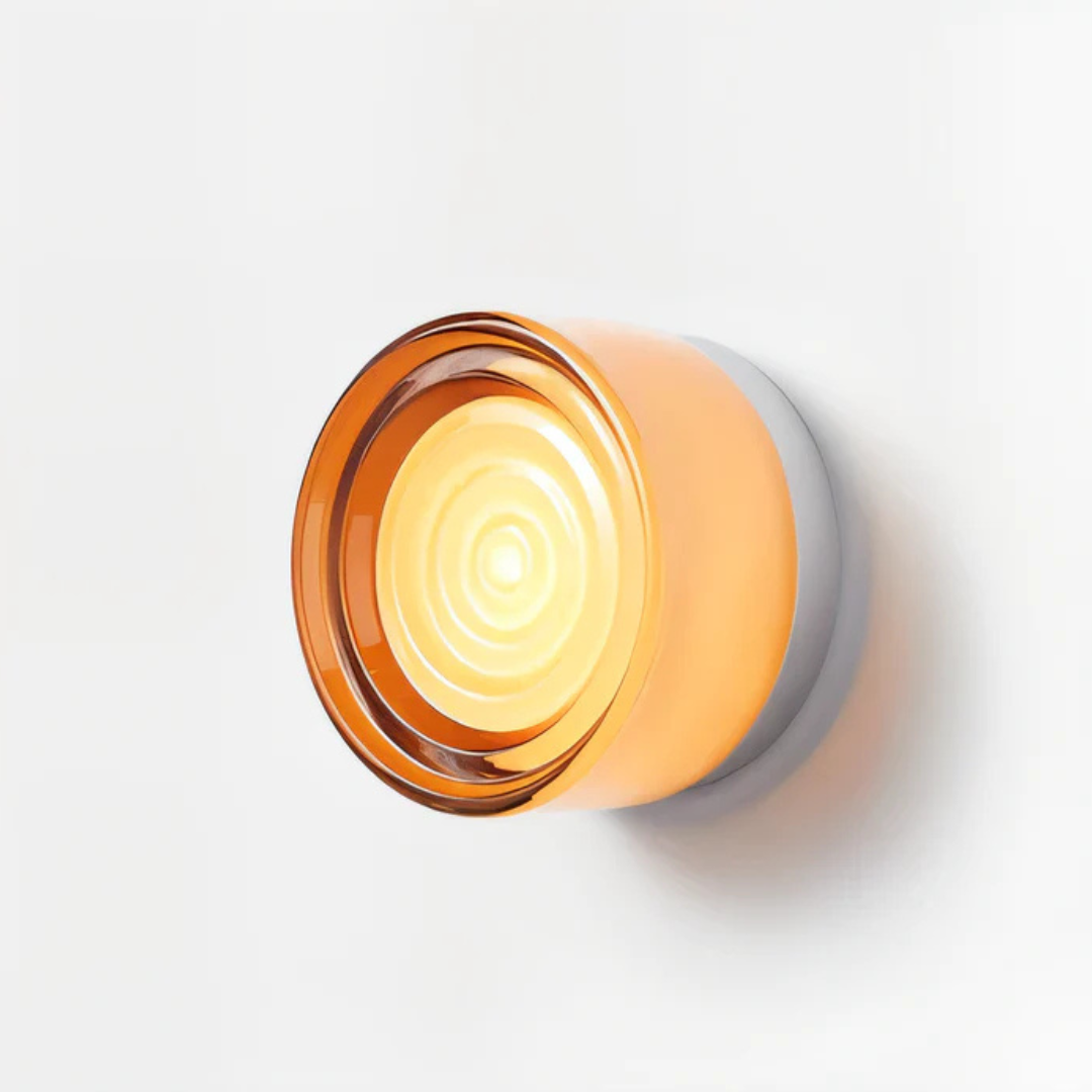Moderne Glas Ronde Wandlamp LED 1-Licht