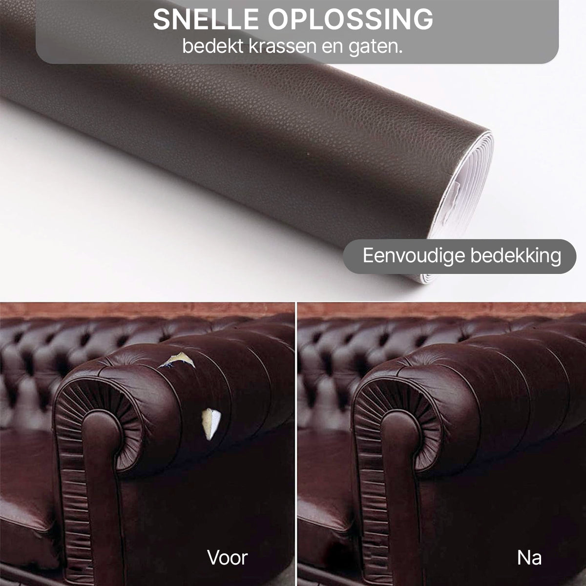 Zelfklevende PU-Leren Reparatiepatch - Waterdicht en Sterk