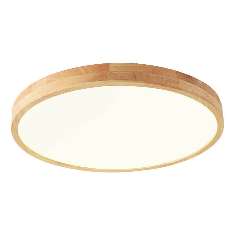 Nordic Massiefhout Ronde Ultra-dunne LED Plafondlamp 1-Licht