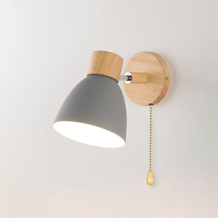 Modern Minimalistische Houten Conus LED Wandlamp | 1-Lamp