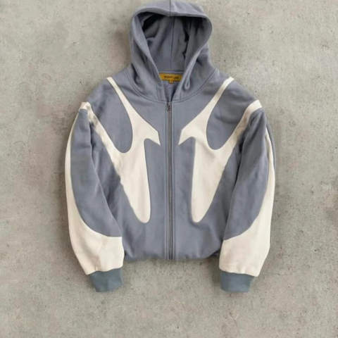 Urban en gedurfde hoodie voor heren | Met rits