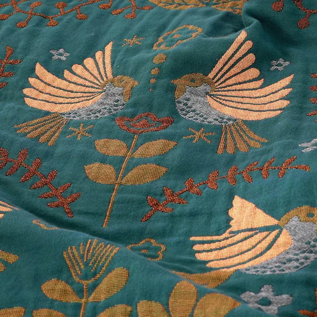 Omkeerbare Scandinavische Deken met Vogeldesign