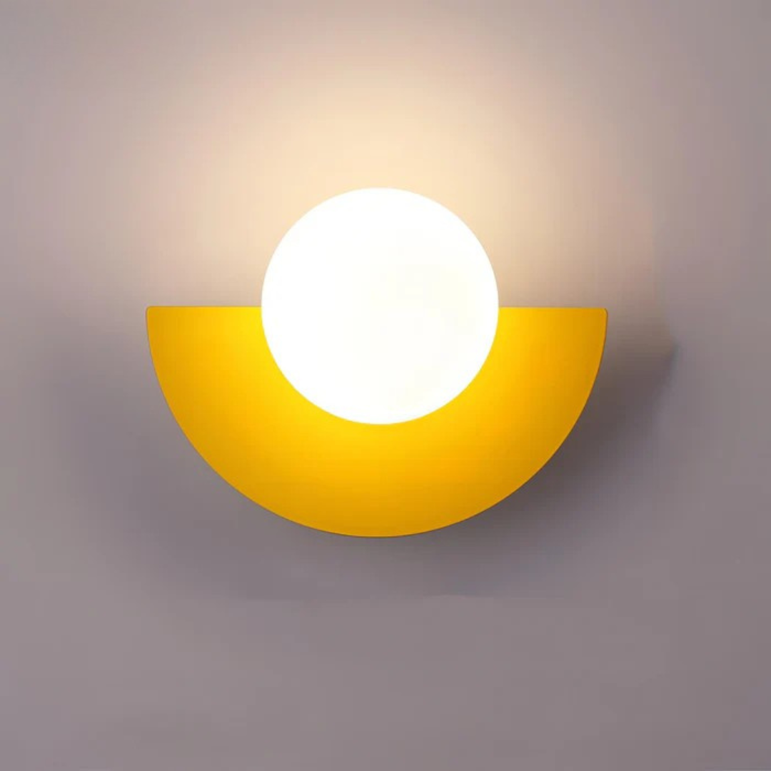 Moderner minimalistische glazen globe wandlamp LED 1-licht
