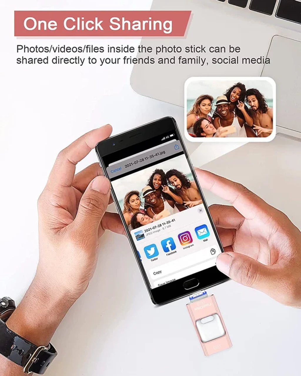 MultiPort Stick | 4-in-1 OTG-flashstation