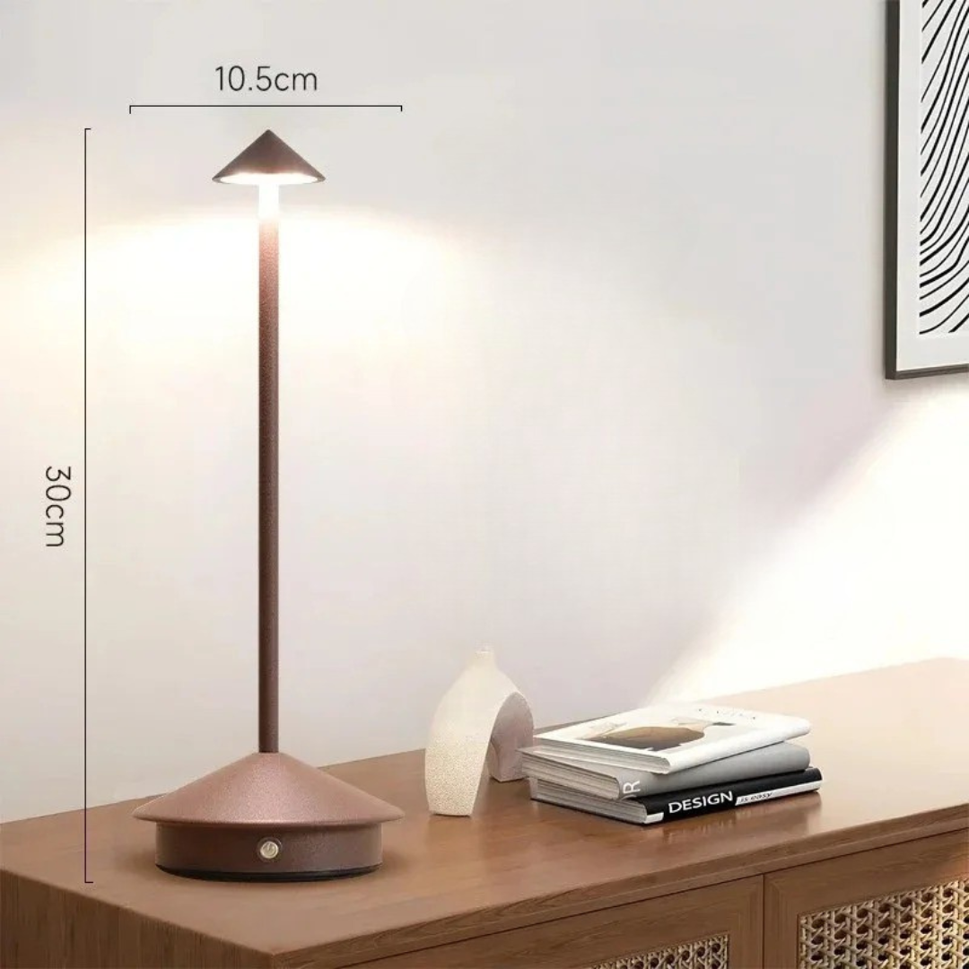 Moderne Aluminium Kegel LED Accu Tafellamp 1-Licht