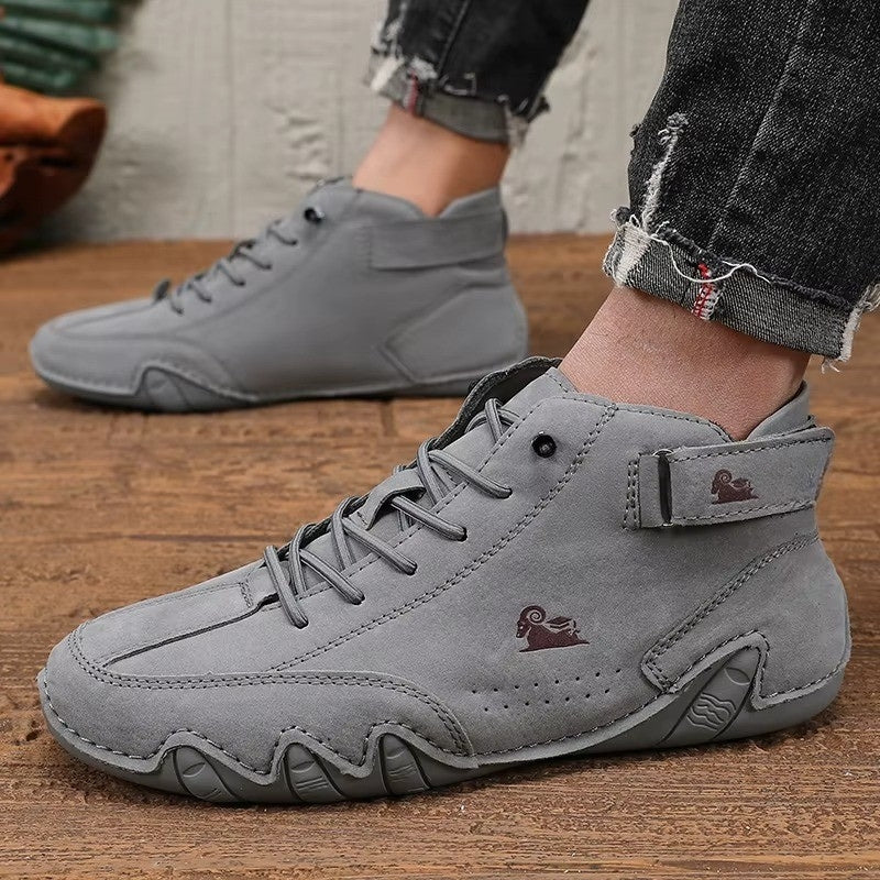 StadsSneak PU Sneakers – Ronde Neuzen met Antislipzool en Vetersluiting