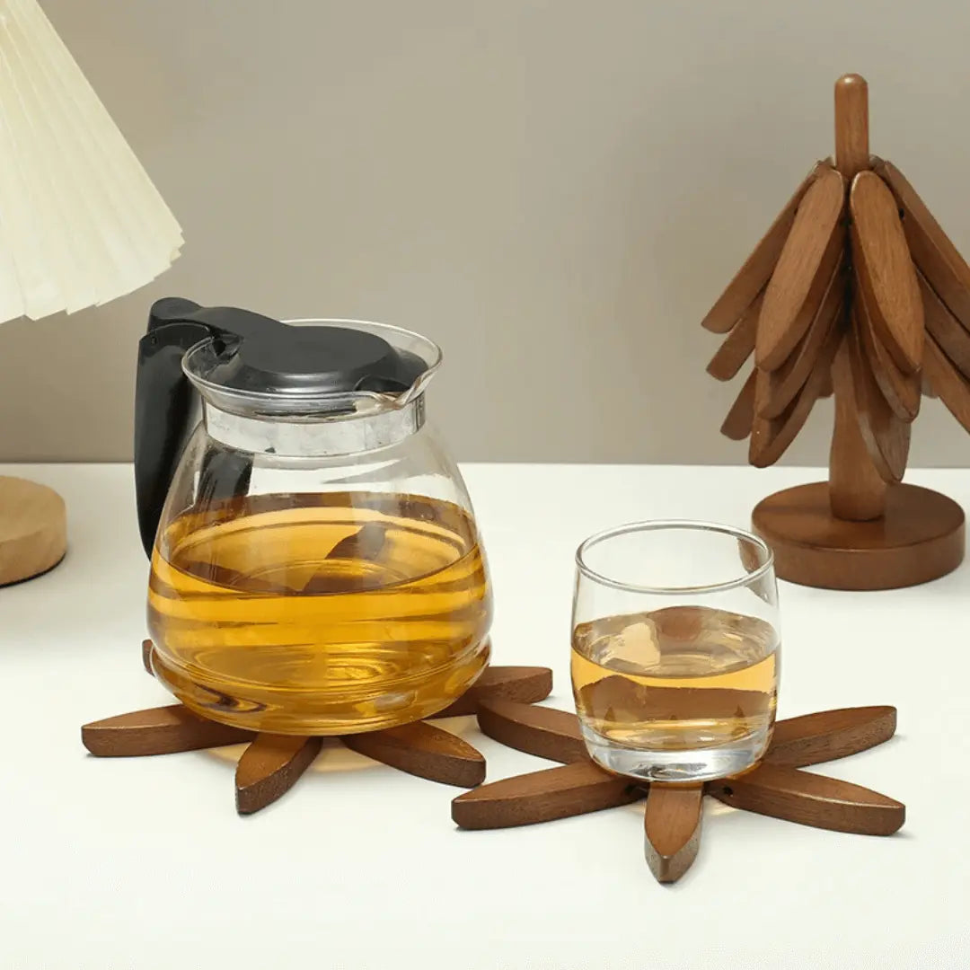 Stijlvolle Houten Onderzetters – NatureGuard