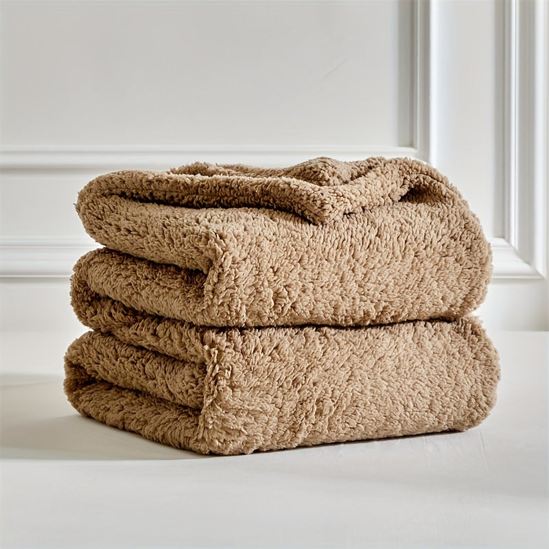 Ultra Zachte Sherpa Fleece Deken – Warme en Comfortabele Knuffeldeken voor Thuis