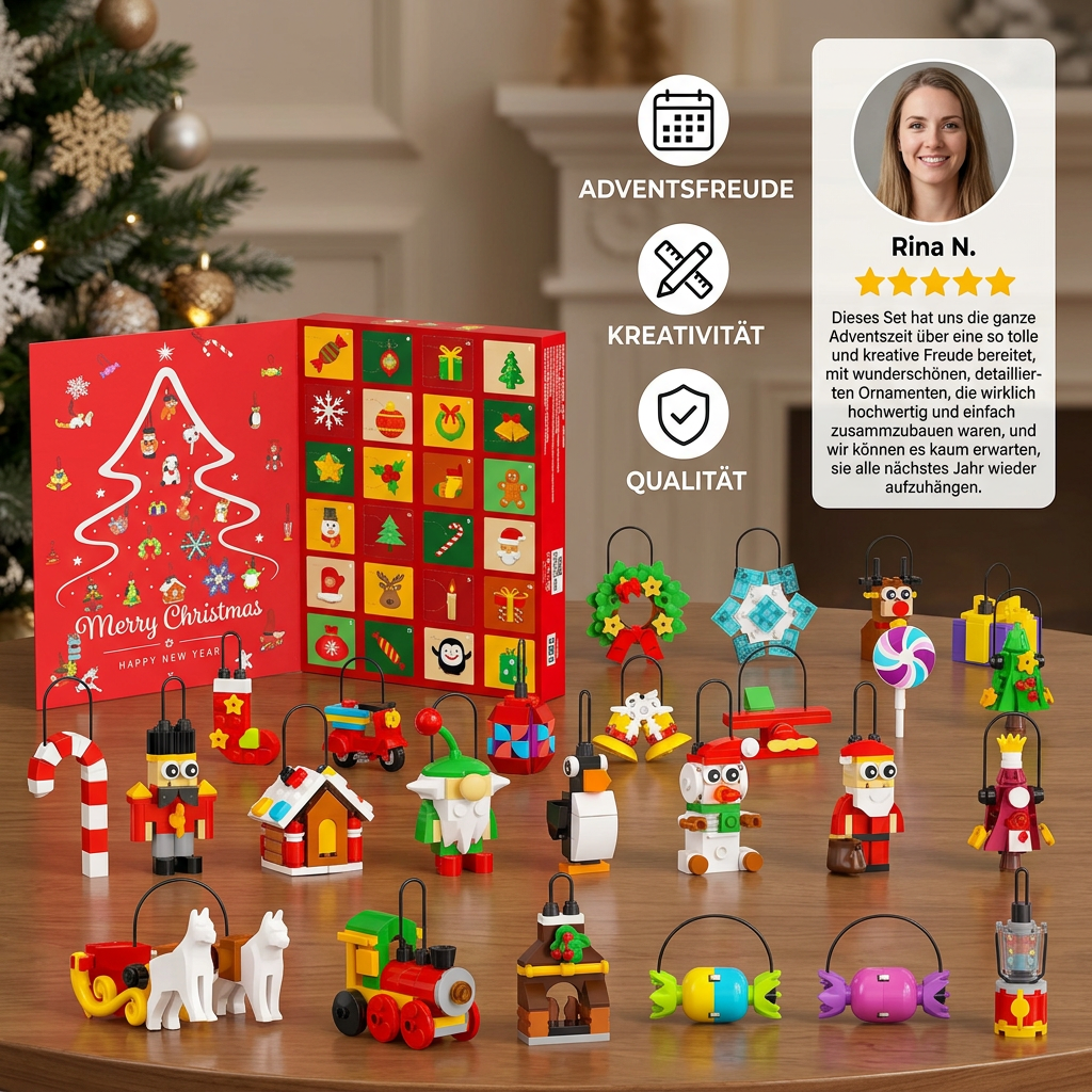Kerstdecoratie-Baustein-Adventskalender